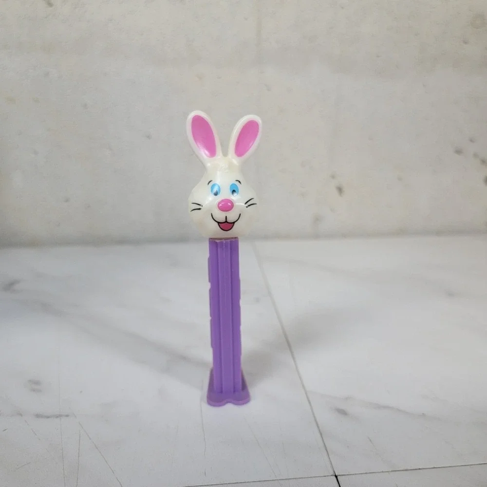 PEZ Dispenser Rabbit‎ Bunny Easter Purple Stem Czech Republic 4.9